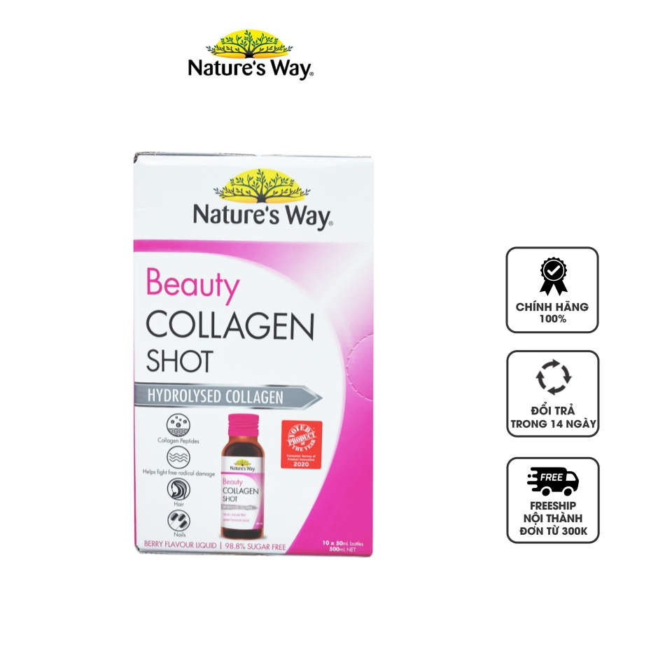 Beauty Collagen Shot Nature’s Way của Úc dạng nước hộp 10 chai x50ml | Chiaki.vn