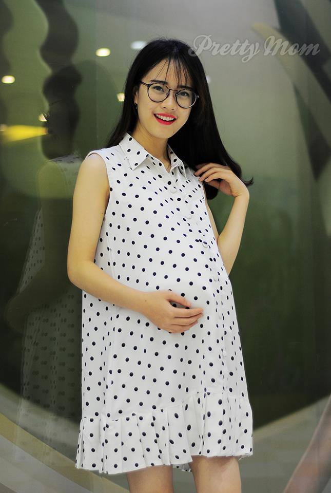 ĐẦM BABYDOLL HOA BẦU XINH XẮN THIẾT KẾ XẾP LY NGỰC VÁY BẦU DÀI TAY CHẤT  THÔ ĐẸP DÁNG XÒE TIỂU THƯ  Tìm Voucher