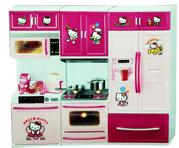 Bộ Đồ Chơi Nhà Bếp Nấu Ăn Hello Kitty Hiện Đại Chạy Pin - 8922-4