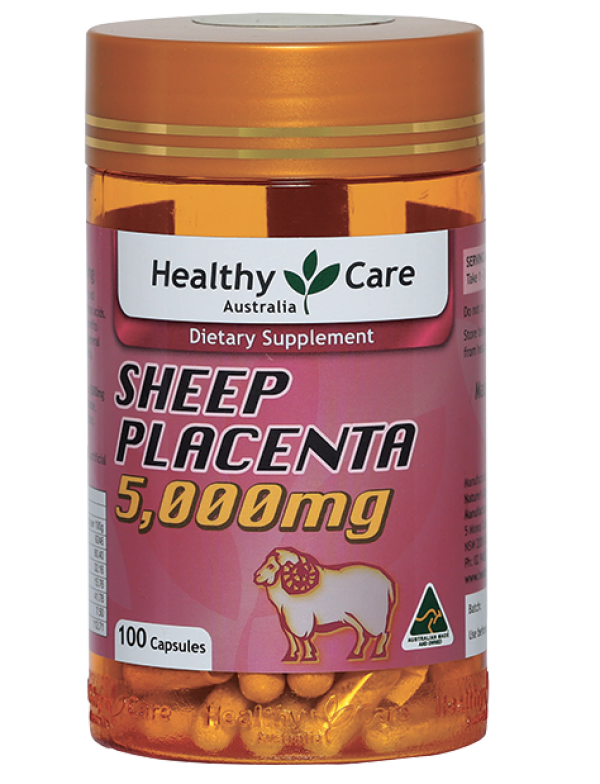 Image result for Nhau Thai Cừu Sheep Placenta Healthy Care 5000mg 100 Viên Của Úc
