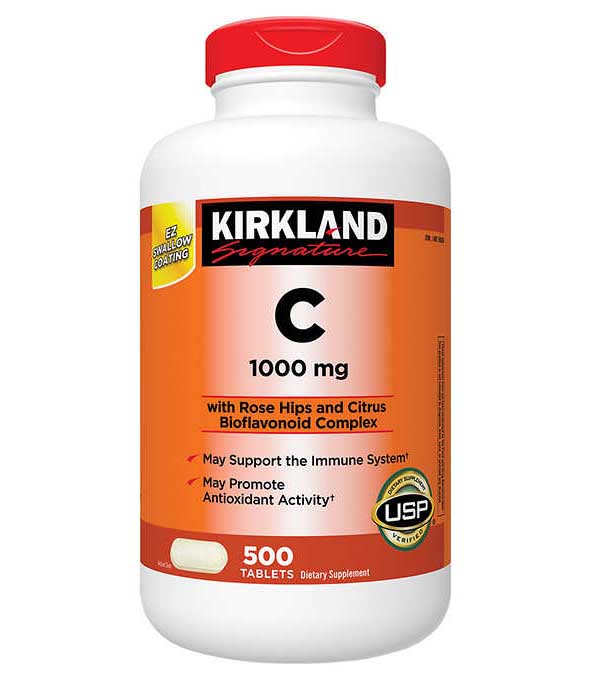 Kirkland Vitamin C 1000mg là sản phẩm nào và được sản xuất ở đâu?
