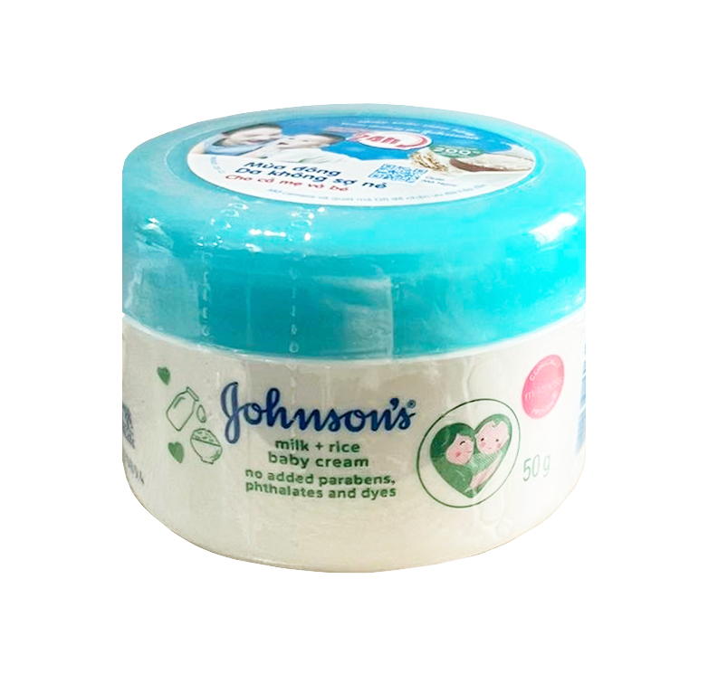 Kem Dưỡng Da Johnson’s Baby Milk Cream Nắp Xanh 50g