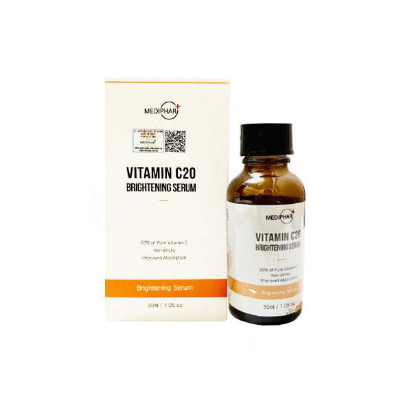 Có thành phần chính nào khác trong Mediphar Vitamin C20 Brightening Serum ngoài vitamin C?
