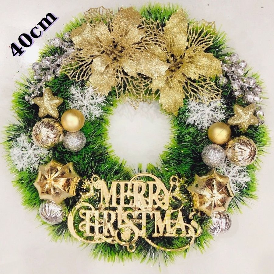 Vòng Nguyệt Quế Trang Trí Noel Giáng Sinh Hàng Thiết Kế 40cm - trang trí Giáng Sinh 2024: Vòng Nguyệt Quế 40cm trang trí Noel Giáng Sinh hàng thiết kế đang là lựa chọn số một của năm