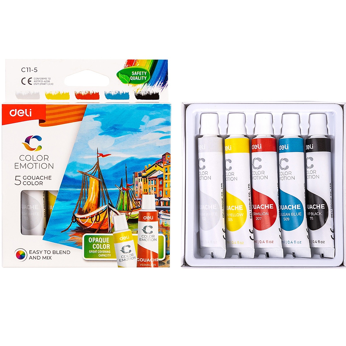 Màu Bột Gouache Dạng Tuýp 12Ml Deli 5/12/24 Màu Ec11