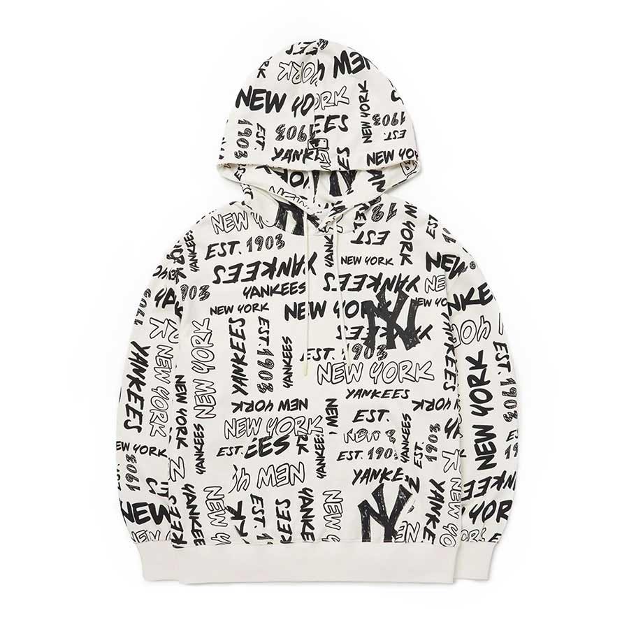 Áo hoodie MLB Check Big Logo Overfit Hoodie New York Yankees 3AHDC011450MGS