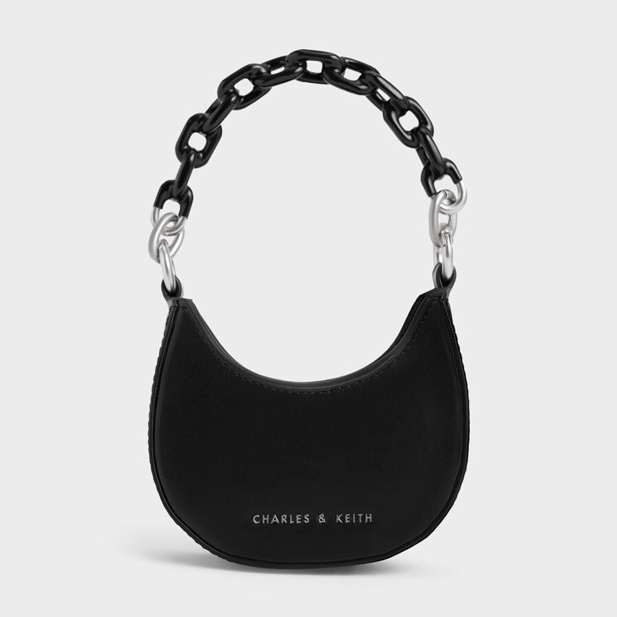 Túi Charles & Keith Koi Chain Handle Mini Bag Ck6-80701222 Black