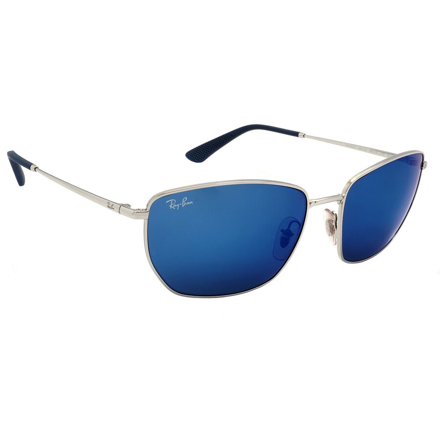 Kính Râm Nam RayBan Blue Mirror Geometric Men's Sunglasses RB3653 003/55 60