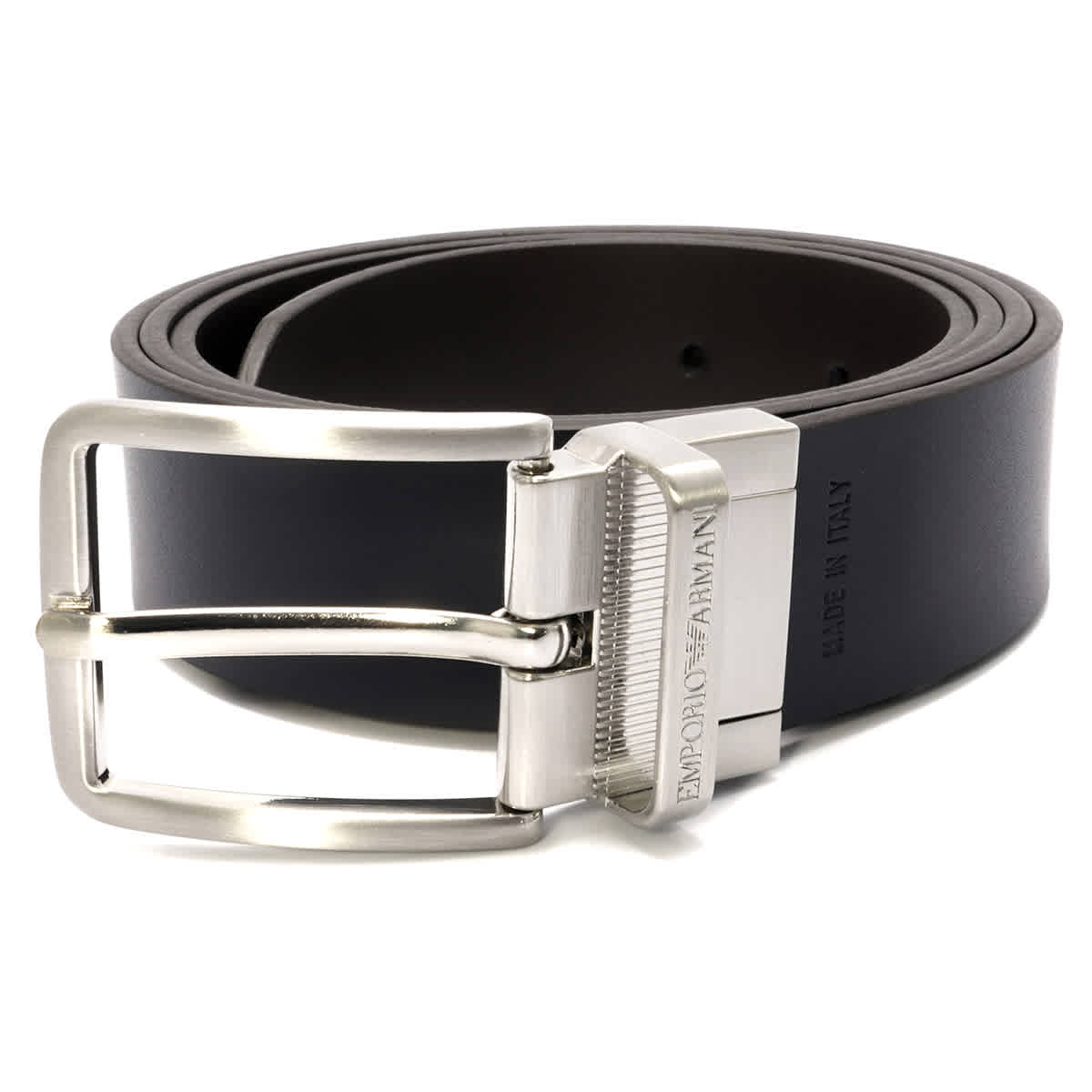 Thắt Lưng Da Emporio Armani Black Leather Adjustable Belt