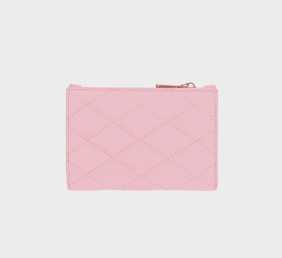 Chanel  Chanel Small Classic Flap Wallet Coral Pink Leather  Queen Station