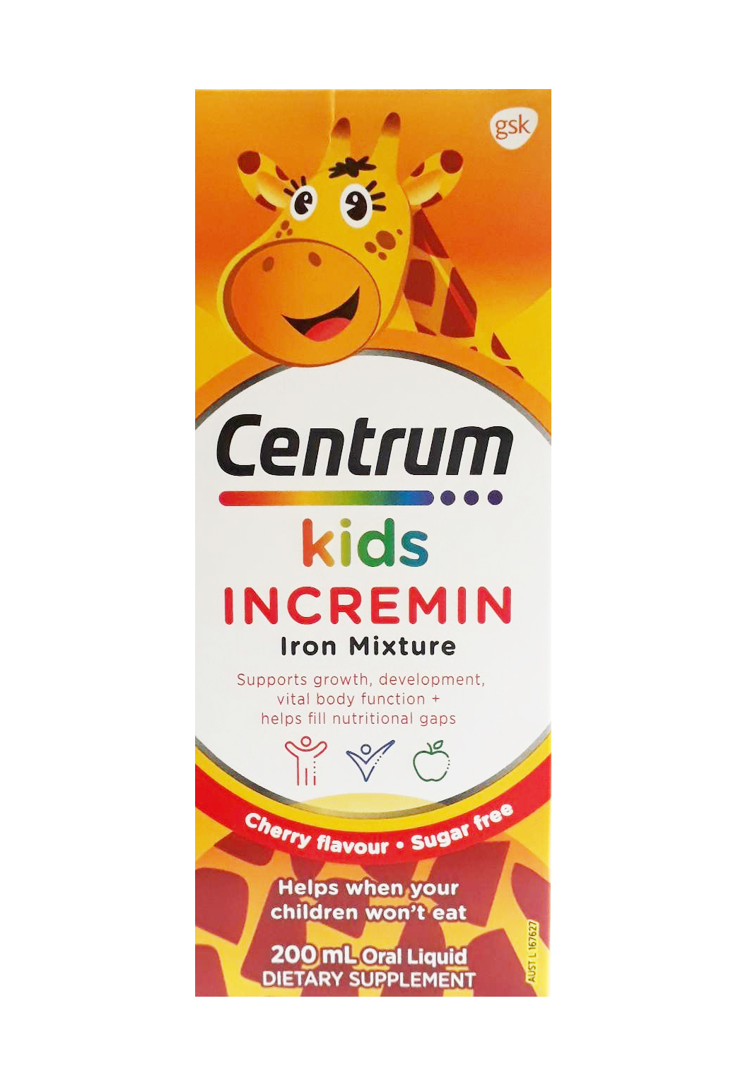 Siro Centrum Kids Incremin Iron Mixture của Úc 200ml [Date T10/2024]