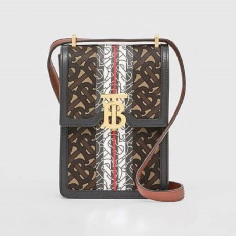 Túi Burberry Robin Monogram Stripe Crossbody Bag 020351 Màu Nâu