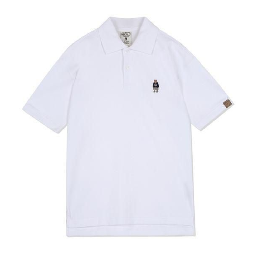 Áo polo Whoau Steve Short Sleeve Collar T-Shirt WHHAC2414U Ivory