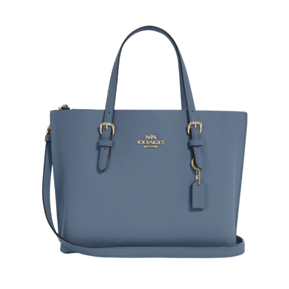 Coach light blue handbag, Luxury, Bags & Wallets on Carousell