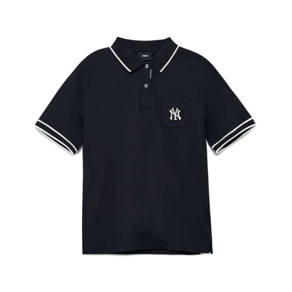 Áo Polo MLB New York Yankees 3FPQM0433-550BKS màu đen