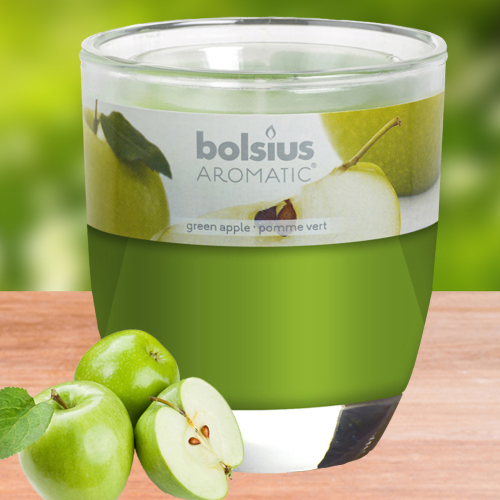 Ly nến thơm tinh dầu Bolsius 105g QT024344 hương táo xanh 1