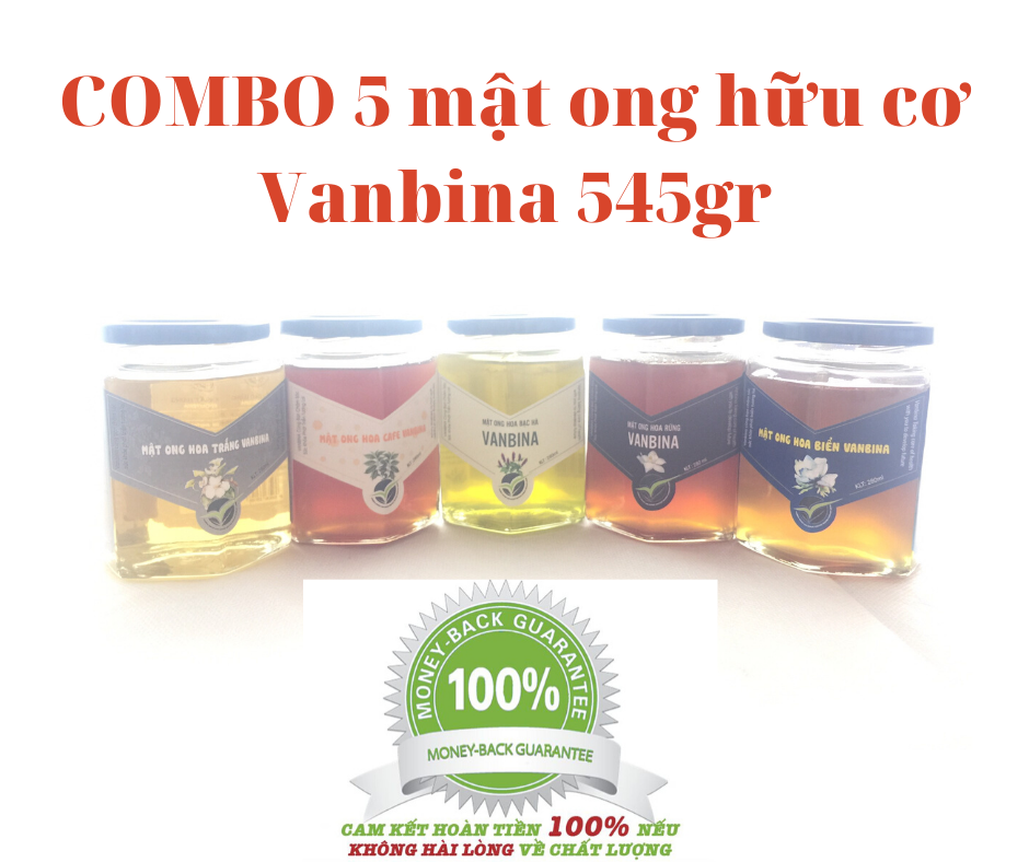 Combo 5 chai mật ong thiên nhiên Vanbina nguyên chất 1