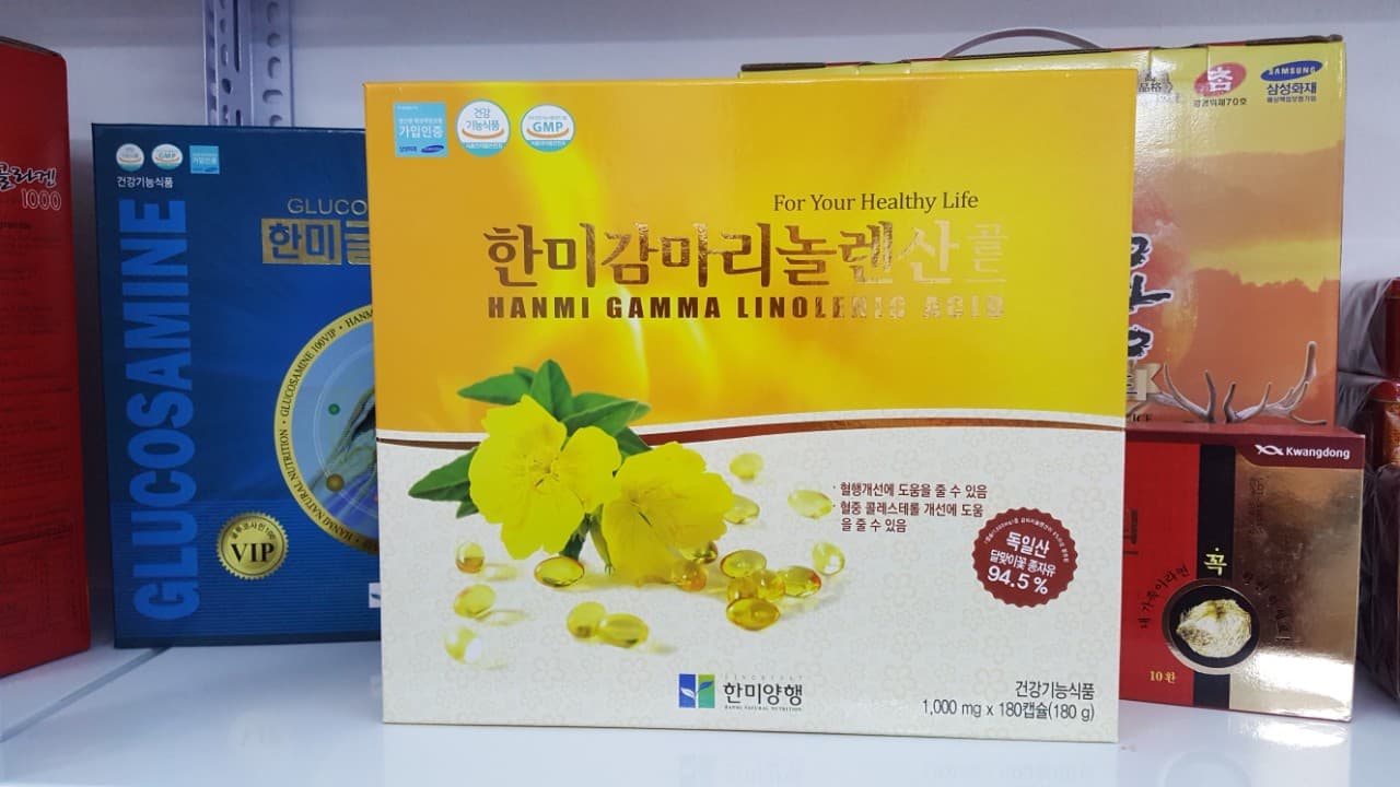 Tinh Dầu Hoa Anh Thảo Hàn Quốc Hanmi Gamma Linolenic Acid Hộp 180 Viên 2
