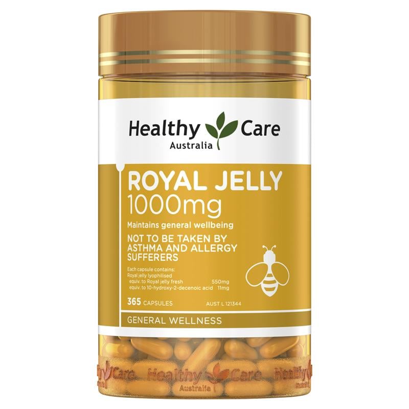 Viên Sữa ong chúa Healthy Care Royal Jelly 1000Mg 365 viên