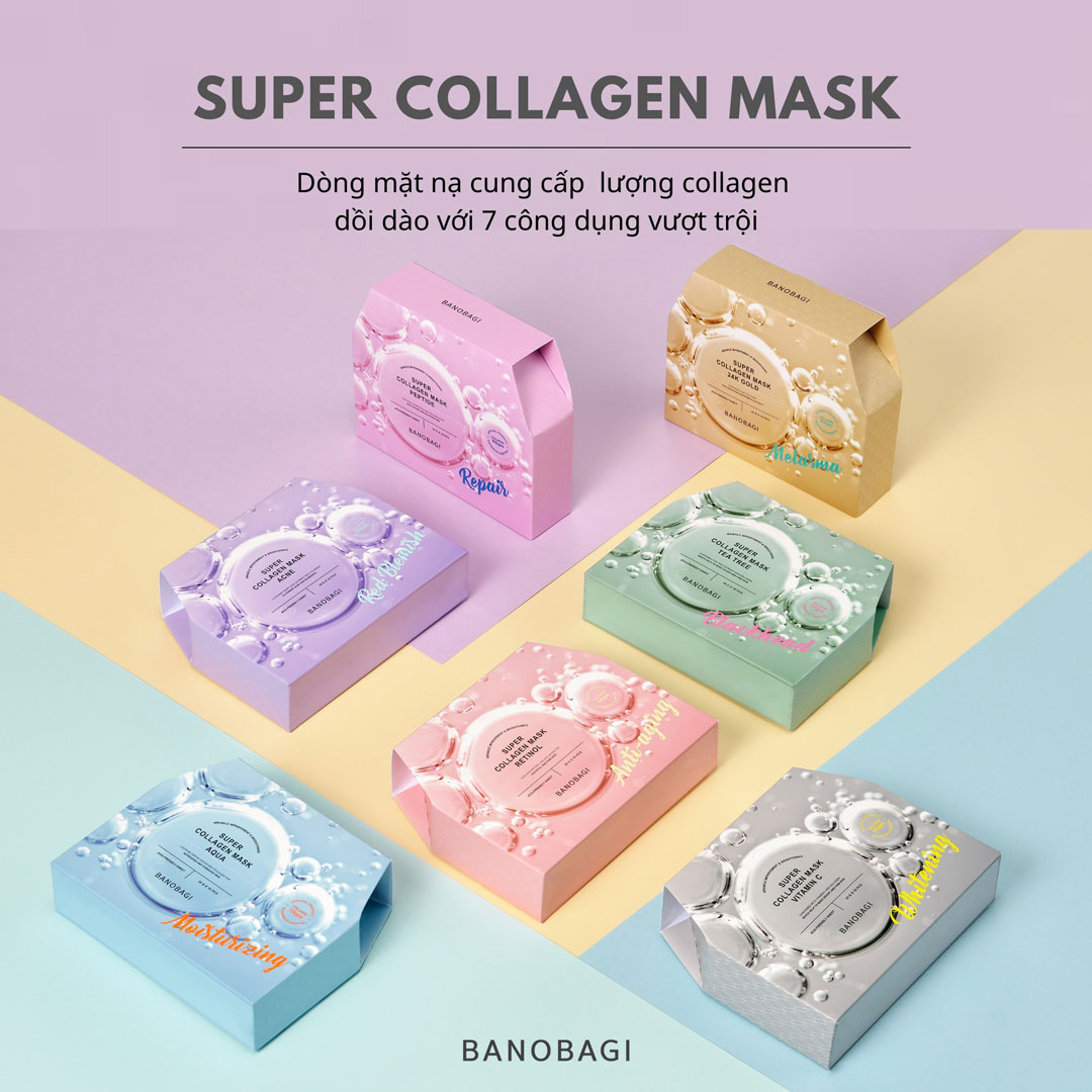 Mặt Nạ Banobagi Super Collagen Mask cung cấp collagen vượt trội cho làn da.