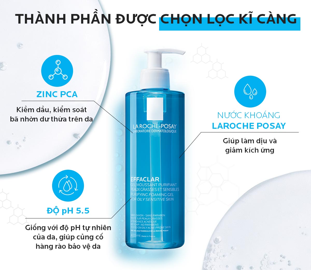 La Roche-Posay Effaclar Purifying Foaming Gel For Oily Sensitive Skin hiện đã có mặt tại Chiaki.vn