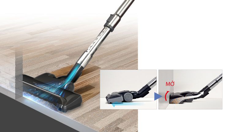 M&aacute;y h&uacute;t bụi Panasonic MC-CL779RN49 2.0 l&iacute;t trang bị đầu h&uacute;t đa g&oacute;c cạnh