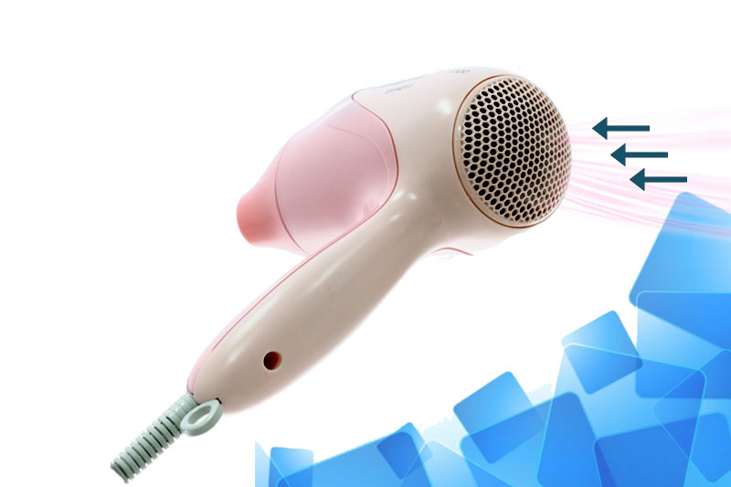Mặt sau máy sấy tóc có thiết kế dạng tổ ong