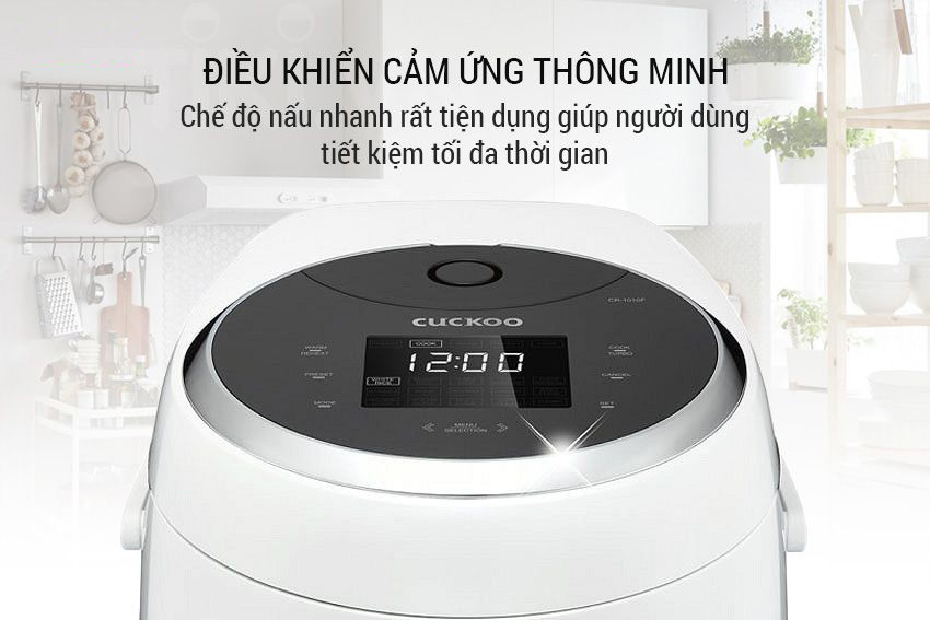 Nồi Cơm điện tử Cuckoo CR-1010F với thiết kế m&agrave;n h&igrave;nh cảm ứng