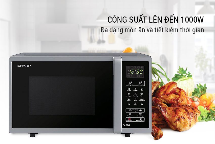 L&ograve; vi s&oacute;ng Sharp R-G372VN-S 23 l&iacute;t c&oacute; nướng 1