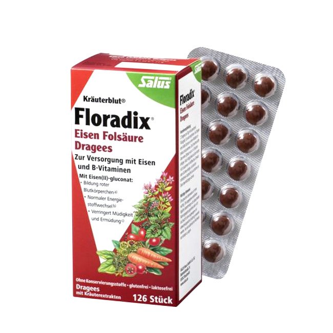 Viên Uống Bổ Sung Sắt Floradix và Vitamin tổng hợp - SALUS 1