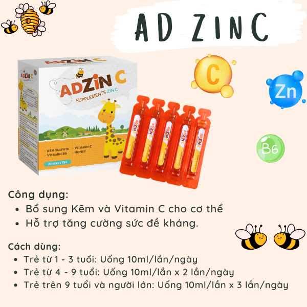 AD ZinC - Bổ sung Kẽm và Vitamin C cho Bé (H/20 ống) AD%20ZinCCalmag%20+%20ZINC%20D3%20(1) 57c40b576c205108c44d38807a686f80